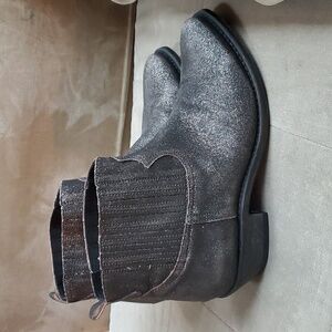 Golden Goose Crosby anthracite glitter western booties